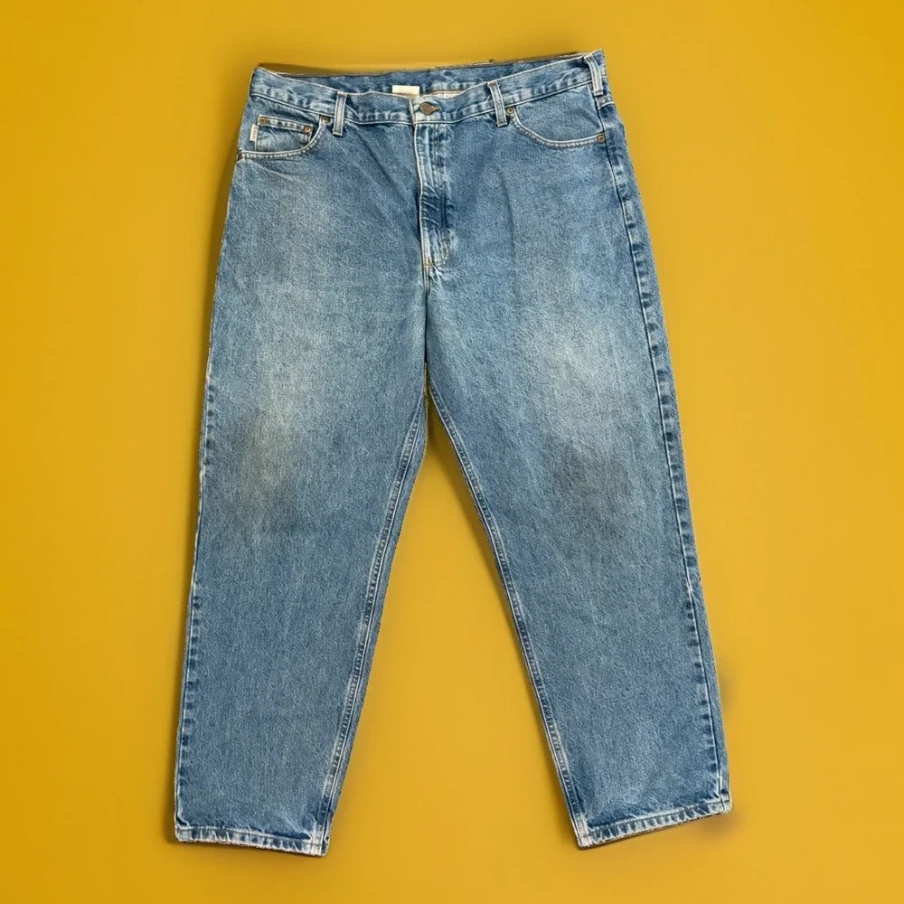 Carhartt Relaxed Fit B17 Jeans Men 42x30 Vintage Denim Farmer Work Grunge